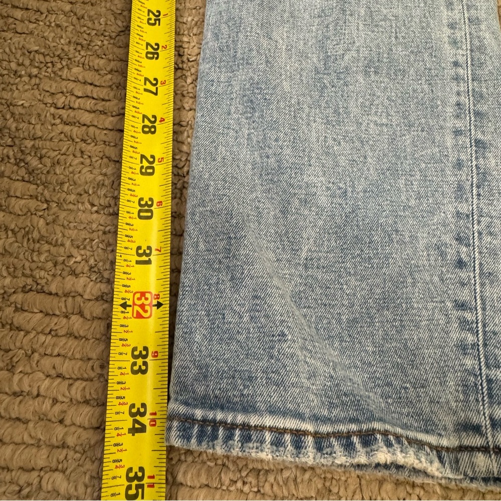 Abercrombie & Fitch Ultra High Rise 90s Straight Jean 32 Long Curve Love Blue - Picture 10 of 10